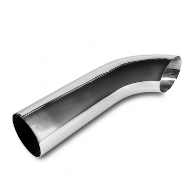 5" OD x 18" Curved Top Chrome Stack Pipe