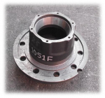 Inboard-Mount Low Boy Trailer Hub, Bolts to 3557 Drum, ABS, Bearings: HM218248 Inner, HM212049 Outer