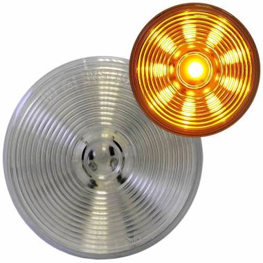 250CLYC 2.5" Round LED Clearance Light with Clear Circle Lens, Amber LEDs