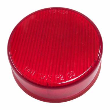250RS Red 2.5" Round Marker Light with Stripe Lens, 13 Red LEDs