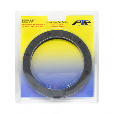 6-Hole Trailer Hub Cap Gasket, 6.75" Bolt Circle (10 Pack)