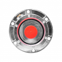 6-Hole Trailer Hub Cap, 5.50" Bolt Circle, Includes Rubber Vent Plug and Gasket, Side Pipe Plug
