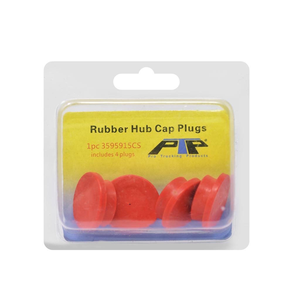 Pro Trucking Products Red Rubber Vented Hub Cap Plugs, 0.75" Diameter