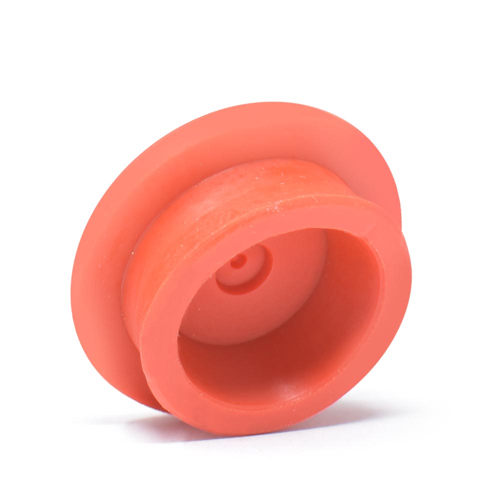 Pro Trucking Products Red Rubber Vented Hub Cap Plug, 0.75" Diameter