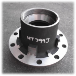Outboard-Mount Trailer Hub, Fruehauf, Use with 3600A Drum, Bearings: HM518445 Inner & Outer