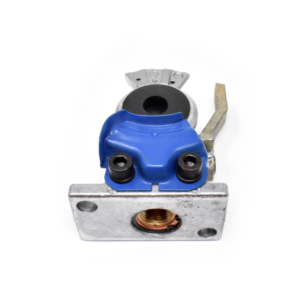 Pro Trucking Products: Blue Service Glad Hand with Shut Off, Lever