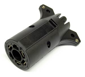 7-Way Round RV Blade to 4-Way Flat Adapter
