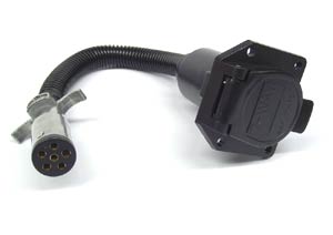 6-Way Round to 7-Way RV Blade Adapter
