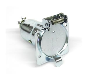 Metal 7-Way Blade RV Trailer Wiring Receptacle