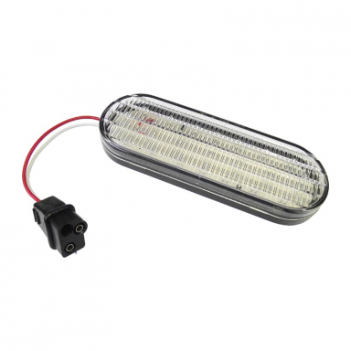 28 LED Grommet-Mount Backup Light, Clear Lens, White LEDs, 6" Oval