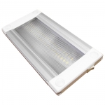 LED Interior Light, 7-1/8" X 3-9/16" Rectangle, Clear Grooved Lens