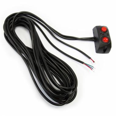 SW3 Dual Switch Assembly with On/Off and Momentary Switches, 15FT Long Wires