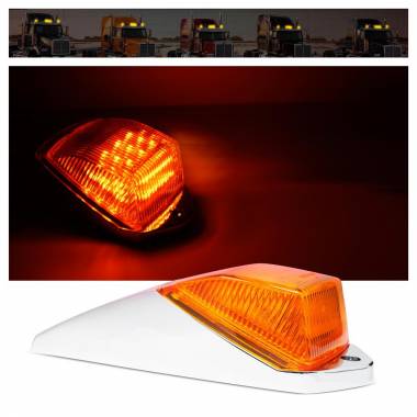 135Y Amber Cab Marker Light for Ford, Peterbilt, and Kenworth Trucks