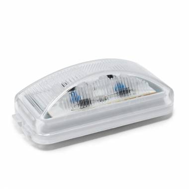 152C Short Rectangular White LED Utility Light, Clear Lens