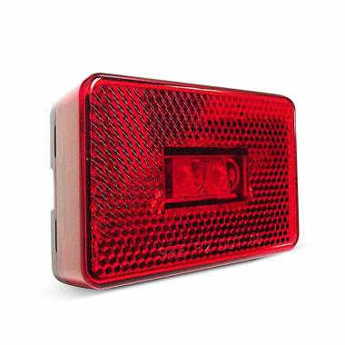 178R Red Rectangular Marker Light with Reflector Lens