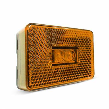 178Y Amber Rectangular Marker Light with Reflector Lens