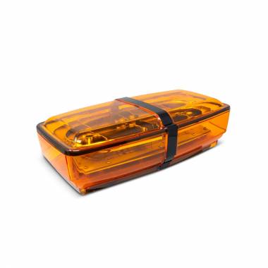 24ALWM Amber LED Mini Light Bar - Amber Lens, Magnet Mount (New, Improved, Brighter LEDs)