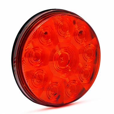410R 4" Round 10 LED Stop-Tail-Turn Light, Red Lens, Red LEDS