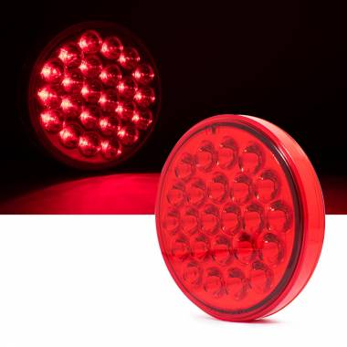 424R 4" Round Pearl Style Stop-Tail-Turn Light With 24 Red LEDs