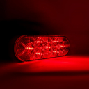 7 LED Stop-Tail-Turn Signal Light, Red Lens, Red LEDs, 6" Oval