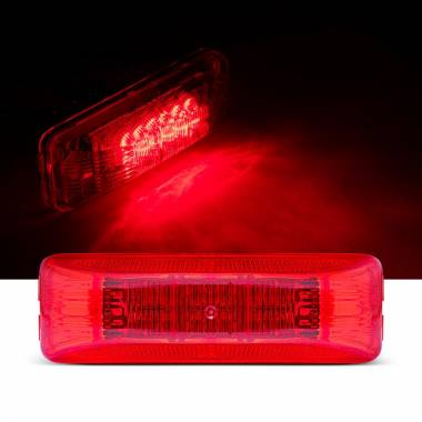 HD192R LED Marker/Clearance Light, Red Lens, Red LEDs (Heavy Duty Version)