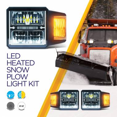 SPK001 Five Function LED Heated Snow Plow Headlight Kit