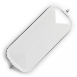 White 7" x 16" V-Back West Coast Mirror