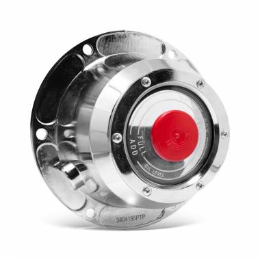 Chrome 6-Hole Trailer Hub Cap, 6.75" Bolt Circle, Includes Rubber Plug and Gasket