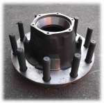 Outboard-Mount Trailer Hub, Use with 3600A Drum, ABS, Steel Whl. Studs, Bearings: HM218248/HM212049