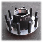 Outboard-Mount Trailer Hub, Use with 3600A Drum, ABS, Alum. Whl. Studs, Bearings: HM218248/HM212049