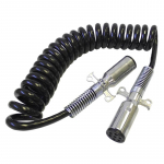 12' 7-Way Coiled Electrical Cable with 12" Leads