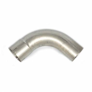 90 Degree 4" ID-OD Aluminized Exhaust Elbow, 8" Legs, 4.5" Center Line Radius