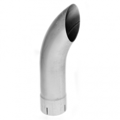 5" ID x 20" Long Curved Top Aluminized Stack Pipe