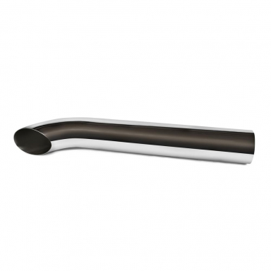 5" OD x 24" Curved Top Chrome Stack Pipe