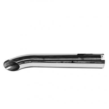 5" OD x 48" Curved Top Chrome Stack Pipe