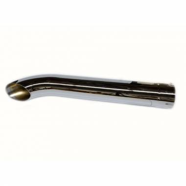 5" ID x 36" Curved Top Chrome Stack Pipe