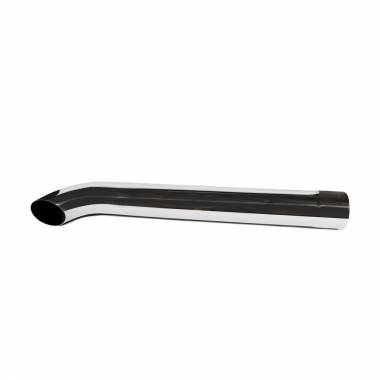 5" ID x 24" Curved Top Chrome Stack Pipe