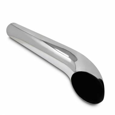 5" OD x 36" Curved Top Chrome Stack Pipe