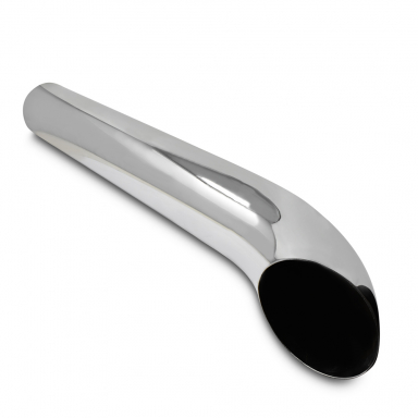 5" OD x 36" Curved Top Chrome Stack Pipe