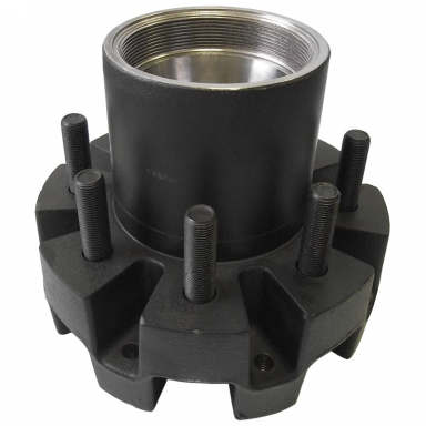 Hub for 12K Trailer Axles, with Bearing Cups and Wheel Studs