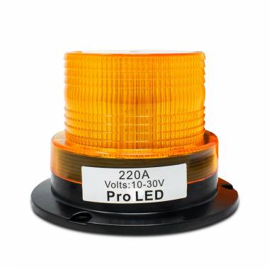 220A Mini Amber Warning Light, Permanent Screw Mount, 10-30 VDC