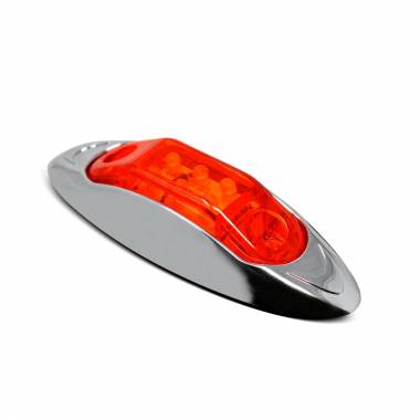 167R Red 4.1 Inch Oval LED Marker Light, Red Lens, 12 VDC