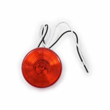 200RCHW Red 2" Round Hard-Wired Marker Light with Circle Lens