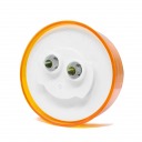 2" Round Amber LED Clearance/Marker Light With Starburst Pattern, 10 LEDs