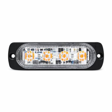 304A Low Profile Amber Strobe Light, 10-30 Volts, 4 LEDs