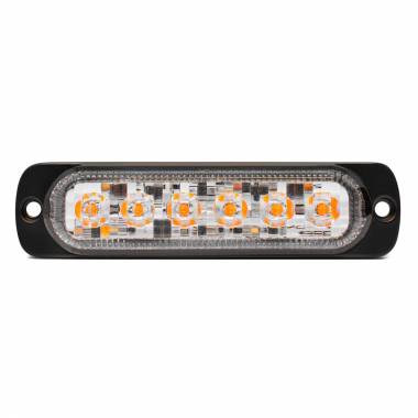 306A Low Profile Amber Strobe Lamp, 10-30 Volts, 6 LEDs