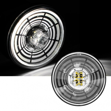 Tunnel Vision LED Backup Light, Clear Lens, 13 White LEDs, 4" Round