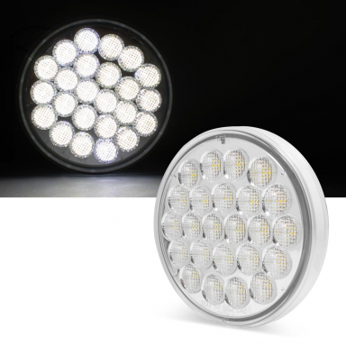 4" Round Pearl Style Backup Light With 24 White LEDs
