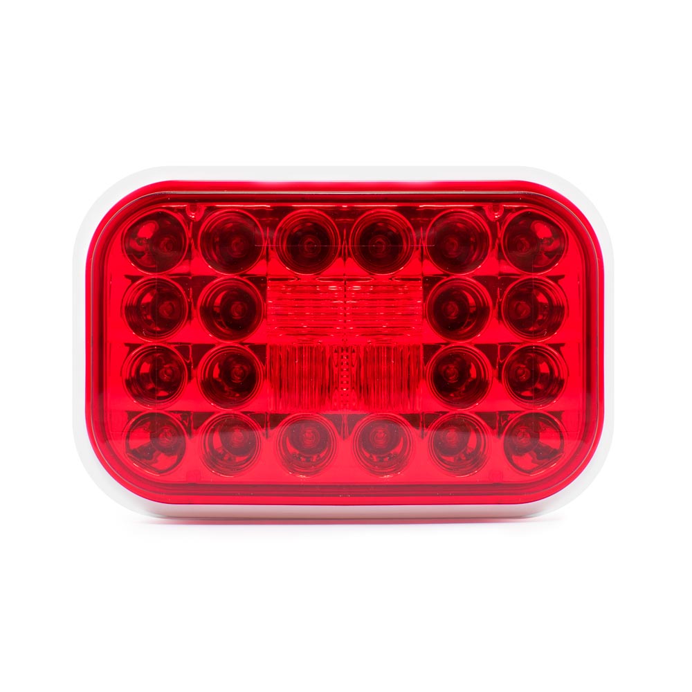Truck-Lite 4550-3 Red 24-Diode LED Stop/Turn/Tail Light – 12V Rectangular