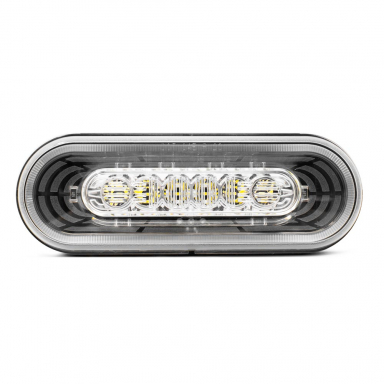 Tunnel Vision LED Backup Light, Clear Lens, White LEDs, 6" Oval